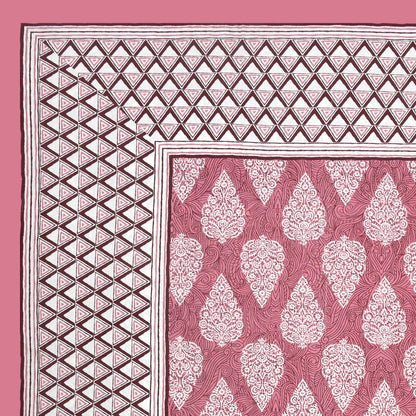 100% pure cotton jaipuri sanganari printed 98*108 king size Premium bedsheet with 2 Matching pillow covers
