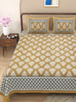 100% pure cotton jaipuri sanganari printed 98*108 king size Premium bedsheet with 2 Matching pillow covers