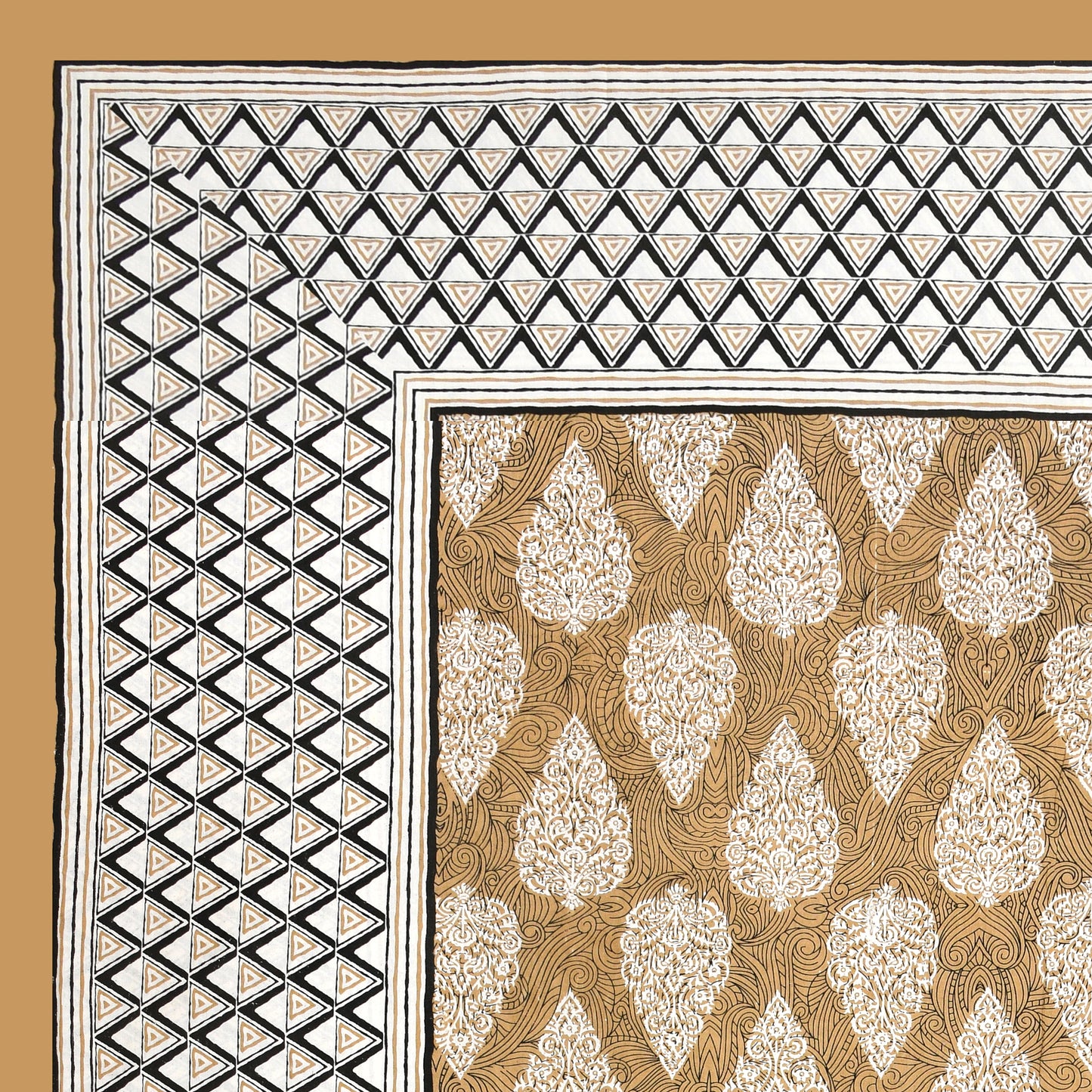100% pure cotton jaipuri sanganari printed 98*108 king size Premium bedsheet with 2 Matching pillow covers