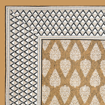 100% pure cotton jaipuri sanganari printed 98*108 king size Premium bedsheet with 2 Matching pillow covers