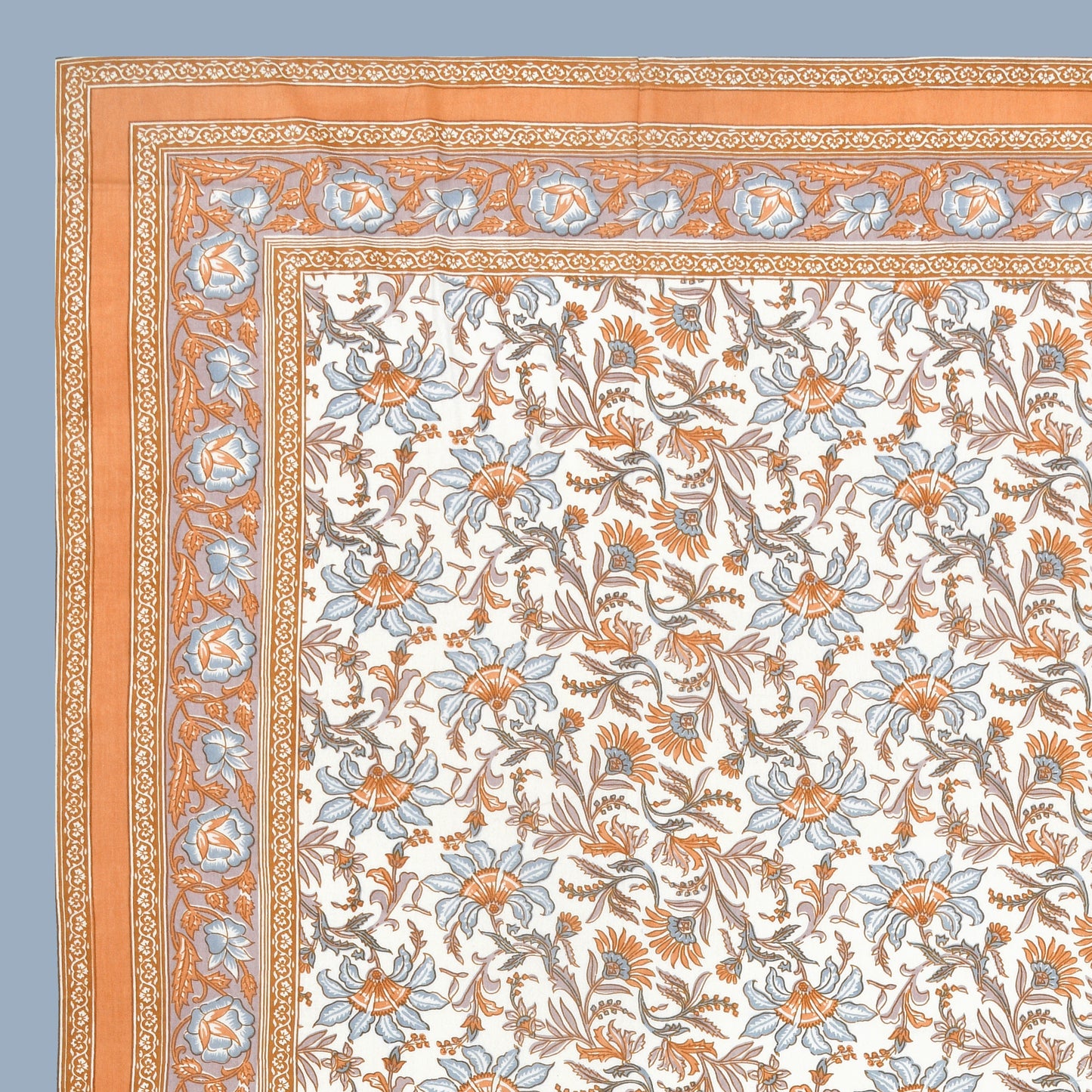 100% pure cotton jaipuri sanganari printed 98*108 king size Premium bedsheet with 2 Matching pillow covers