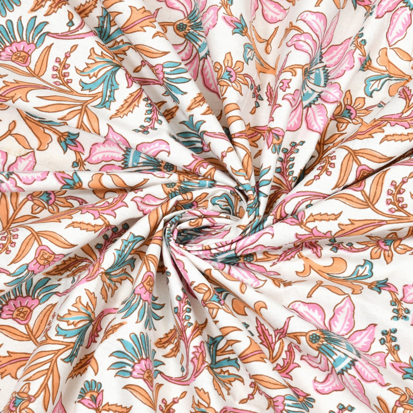100% pure cotton jaipuri sanganari printed 98*108 king size Premium bedsheet with 2 Matching pillow covers