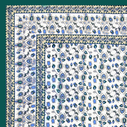 100% pure cotton jaipuri sanganari printed 98*108 king size Premium bedsheet with 2 Matching pillow covers