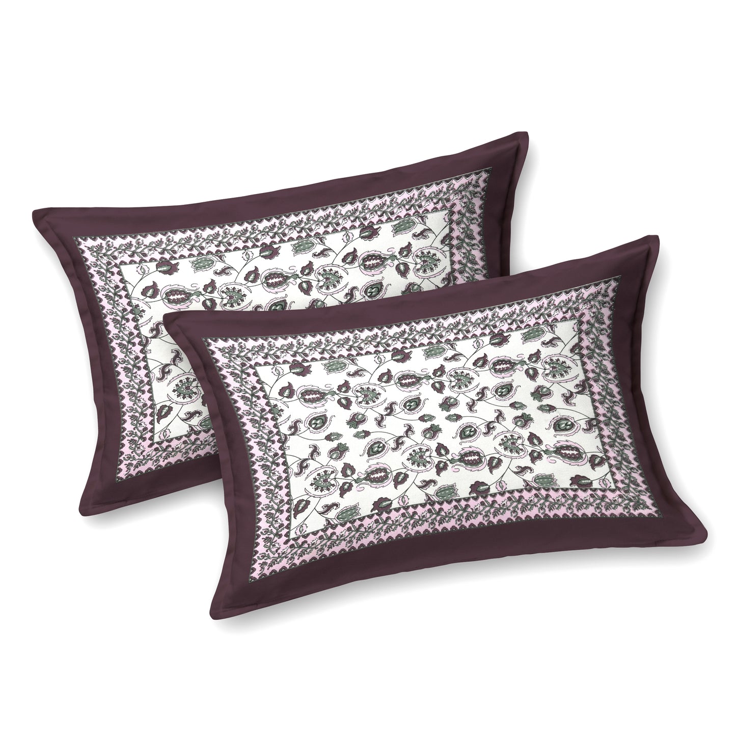 100% pure cotton jaipuri sanganari printed 98*108 king size Premium bedsheet with 2 Matching pillow covers