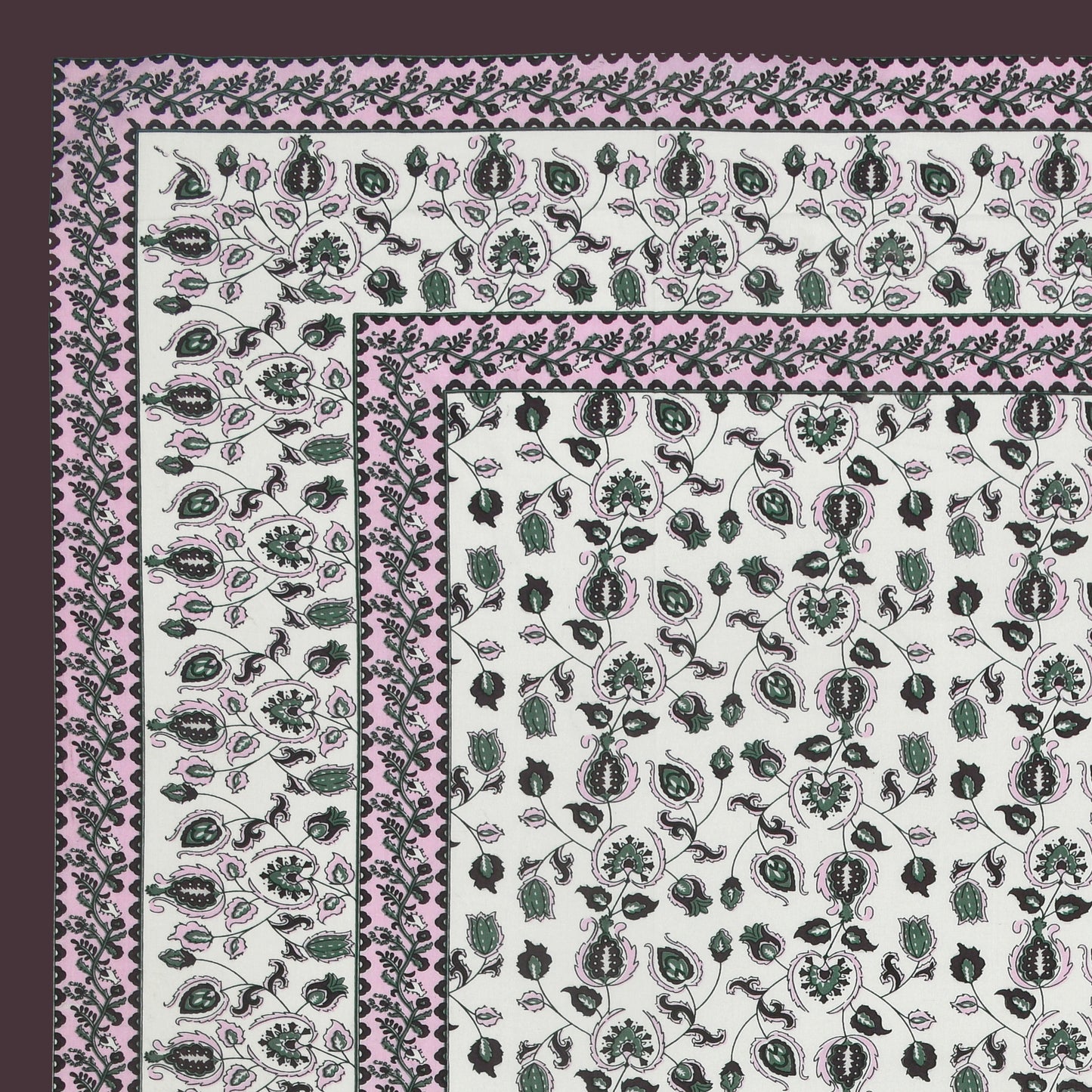 100% pure cotton jaipuri sanganari printed 98*108 king size Premium bedsheet with 2 Matching pillow covers