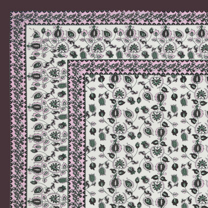 100% pure cotton jaipuri sanganari printed 98*108 king size Premium bedsheet with 2 Matching pillow covers