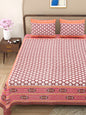 100% pure cotton jaipuri sanganari printed 98*108 king size Premium bedsheet with 2 Matching pillow covers