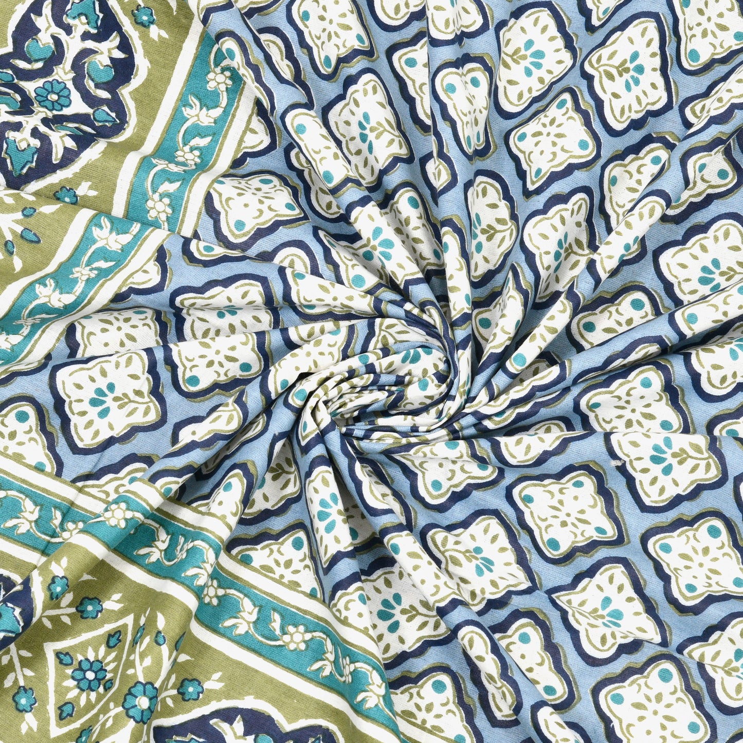 100% pure cotton jaipuri sanganari printed 98*108 king size Premium bedsheet with 2 Matching pillow covers