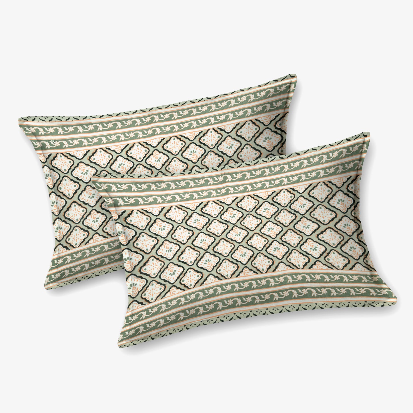 100% pure cotton jaipuri sanganari printed 98*108 king size Premium bedsheet with 2 Matching pillow covers