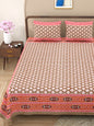 100% pure cotton jaipuri sanganari printed 98*108 king size Premium bedsheet with 2 Matching pillow covers