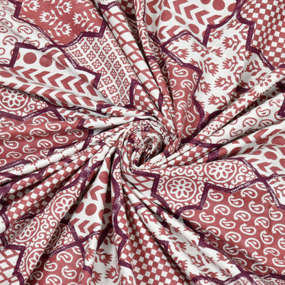 100% pure cotton jaipuri sanganari printed 98*108 king size Premium bedsheet with 2 Matching pillow covers