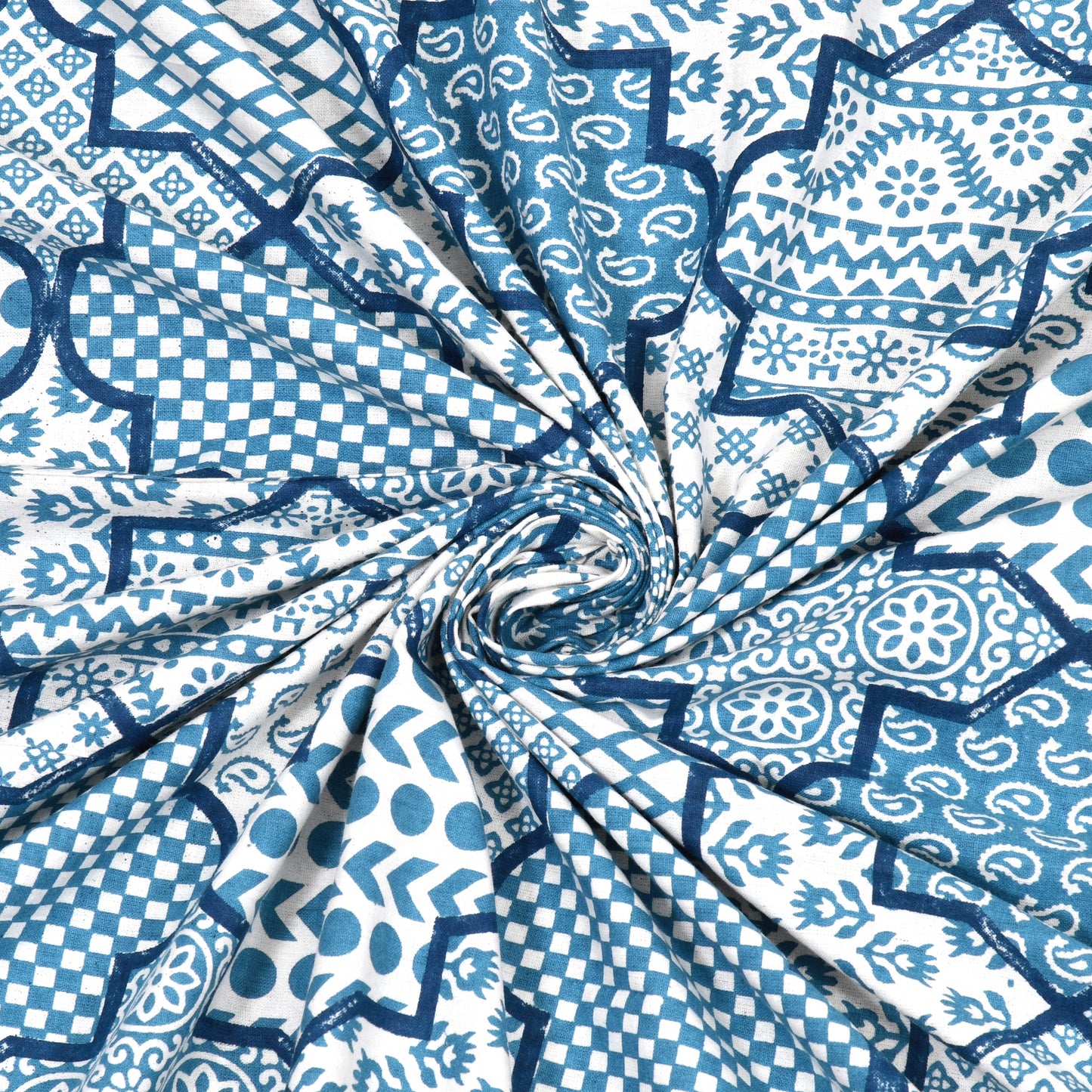 100% pure cotton jaipuri sanganari printed 98*108 king size Premium bedsheet with 2 Matching pillow covers