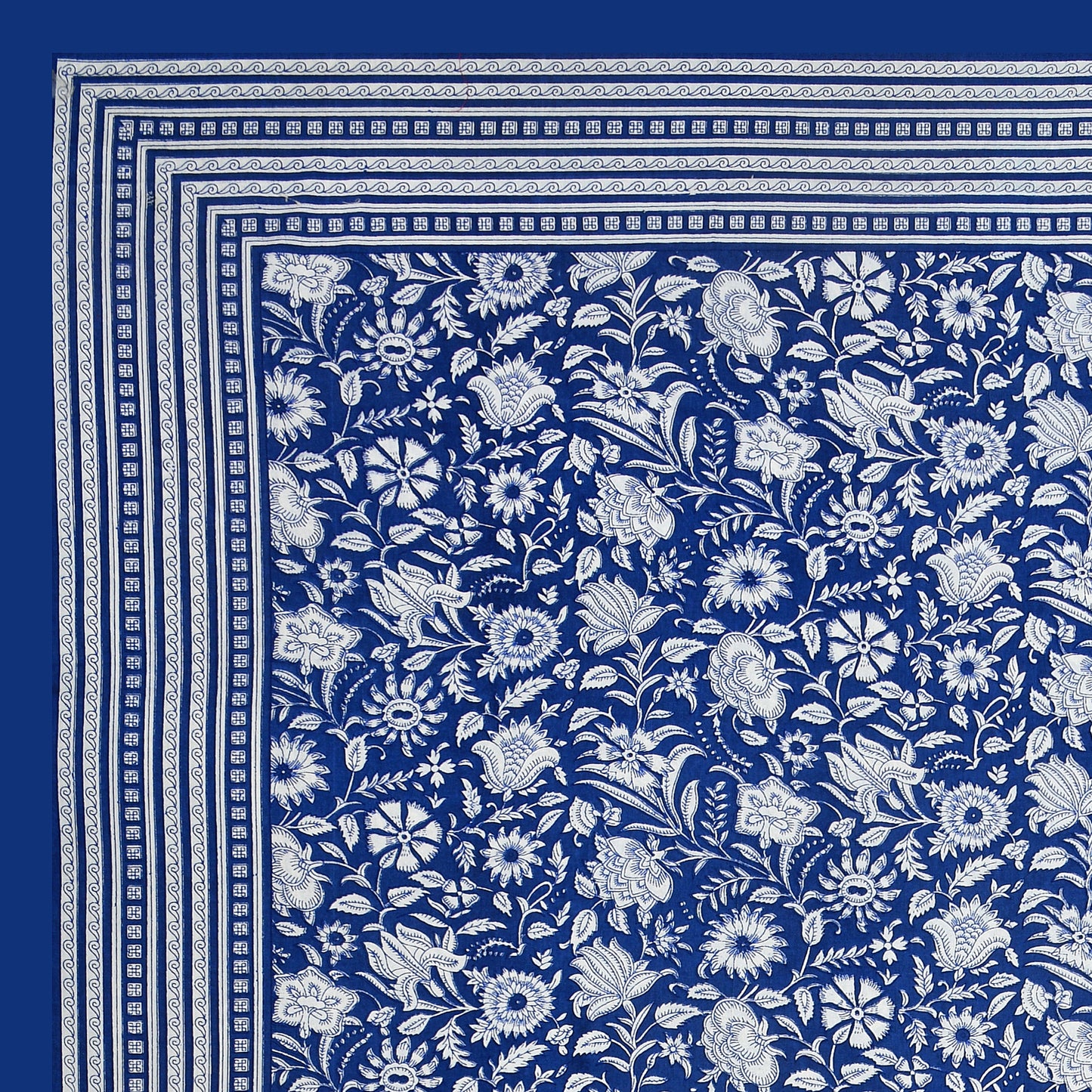 100% pure cotton jaipuri sanganari printed 98*108 king size Premium bedsheet with 2 Matching pillow covers