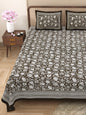 100% pure cotton jaipuri sanganari printed 98*108 king size Premium bedsheet with 2 Matching pillow covers