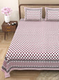 100% pure cotton jaipuri sanganari printed 98*108 king size Premium bedsheet with 2 Matching pillow covers