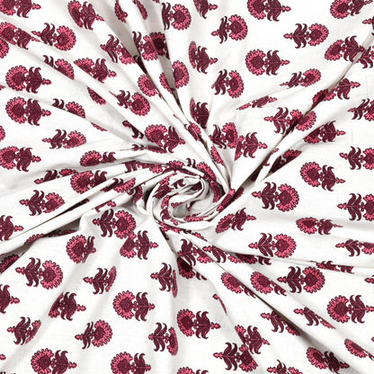 100% pure cotton jaipuri sanganari printed 98*108 king size Premium bedsheet with 2 Matching pillow covers