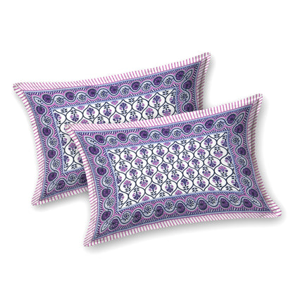 100% pure cotton jaipuri sanganari printed 98*108 king size Premium bedsheet with 2 Matching pillow covers
