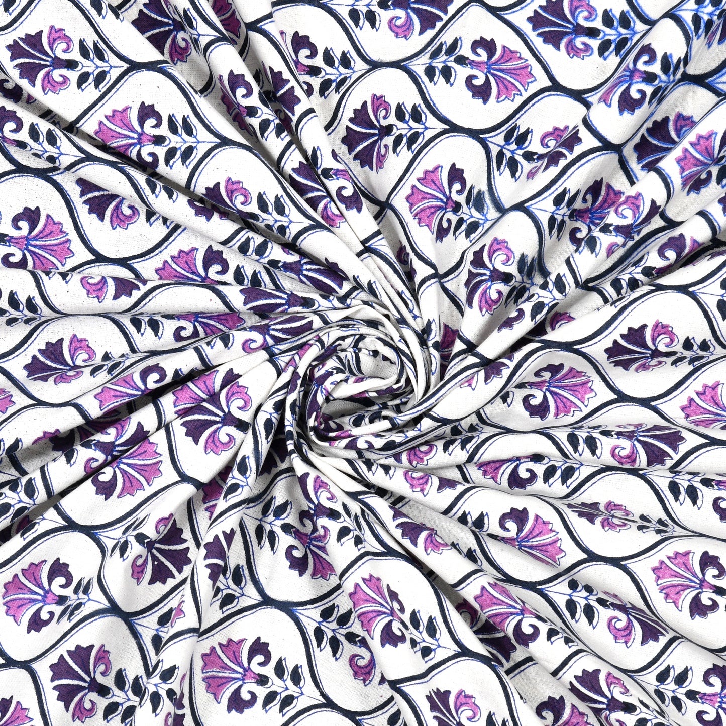 100% pure cotton jaipuri sanganari printed 98*108 king size Premium bedsheet with 2 Matching pillow covers