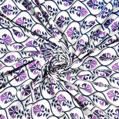 100% pure cotton jaipuri sanganari printed 98*108 king size Premium bedsheet with 2 Matching pillow covers