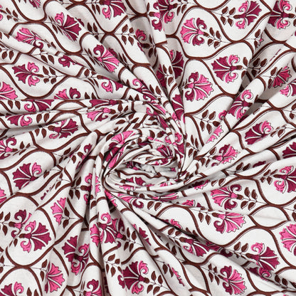 100% pure cotton jaipuri sanganari printed 98*108 king size Premium bedsheet with 2 Matching pillow covers