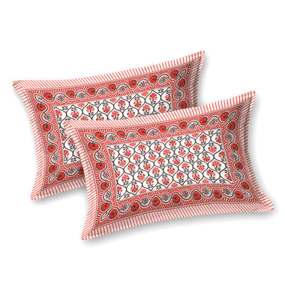 100% pure cotton jaipuri sanganari printed 98*108 king size Premium bedsheet with 2 Matching pillow covers