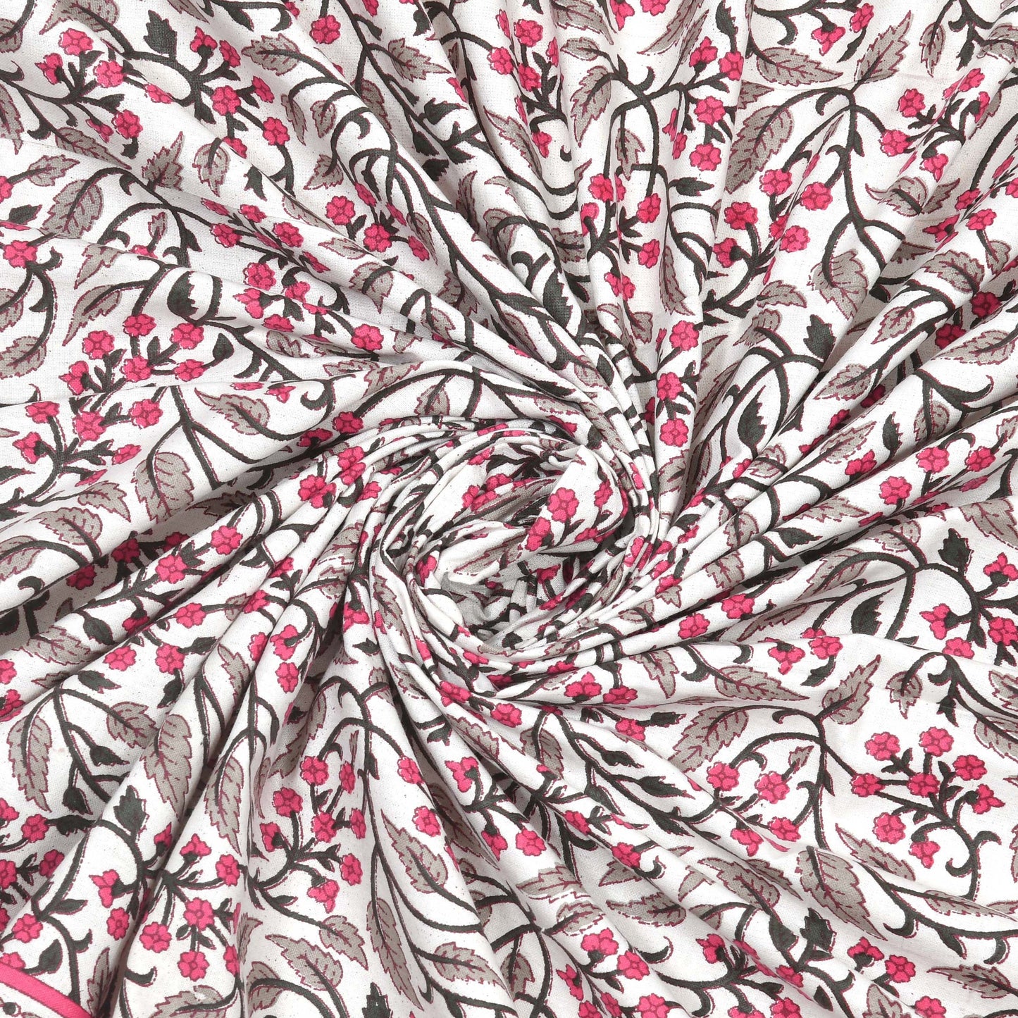 100% pure cotton jaipuri sanganari printed 98*108 king size Premium bedsheet with 2 Matching pillow covers