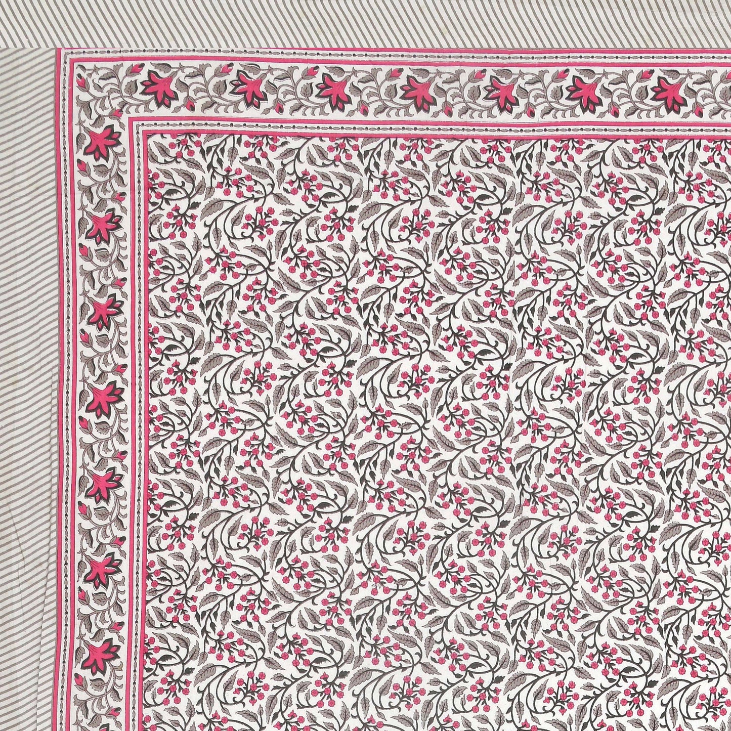 100% pure cotton jaipuri sanganari printed 98*108 king size Premium bedsheet with 2 Matching pillow covers