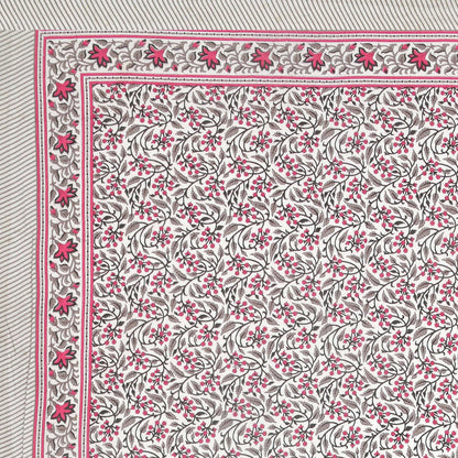 100% pure cotton jaipuri sanganari printed 98*108 king size Premium bedsheet with 2 Matching pillow covers