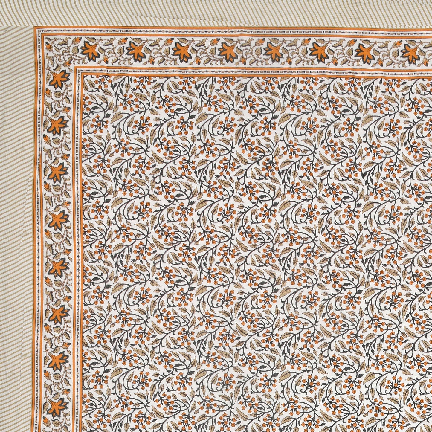 100% pure cotton jaipuri sanganari printed 98*108 king size Premium bedsheet with 2 Matching pillow covers