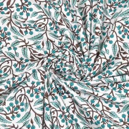 100% pure cotton jaipuri sanganari printed 98*108 king size Premium bedsheet with 2 Matching pillow covers