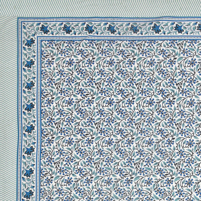 100% pure cotton jaipuri sanganari printed 98*108 king size Premium bedsheet with 2 Matching pillow covers